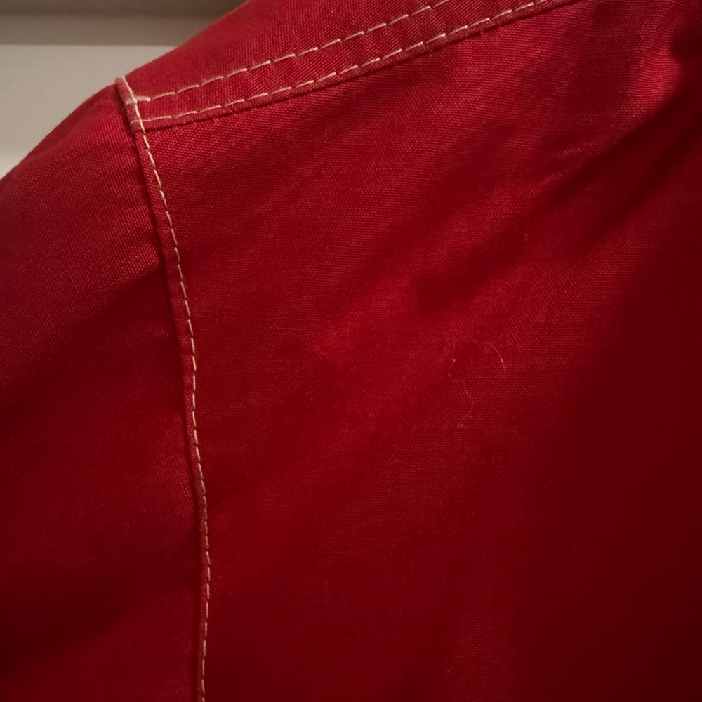 Survivalon Cagney Jacket XXL Red USA Made Cotton Sailing Field Jacket Roll Hood - Picture 10 of 16